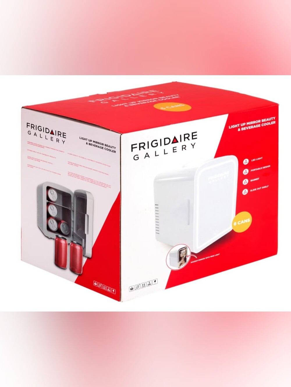 Frigidaire Light Up Mirror Beauty And Beverage Cooler
